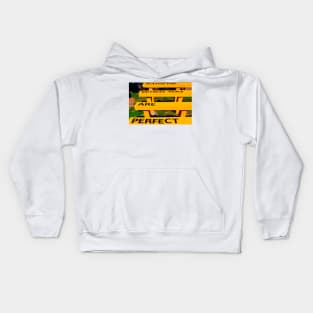 Judge me when you are perfect on yellow bench Kids Hoodie